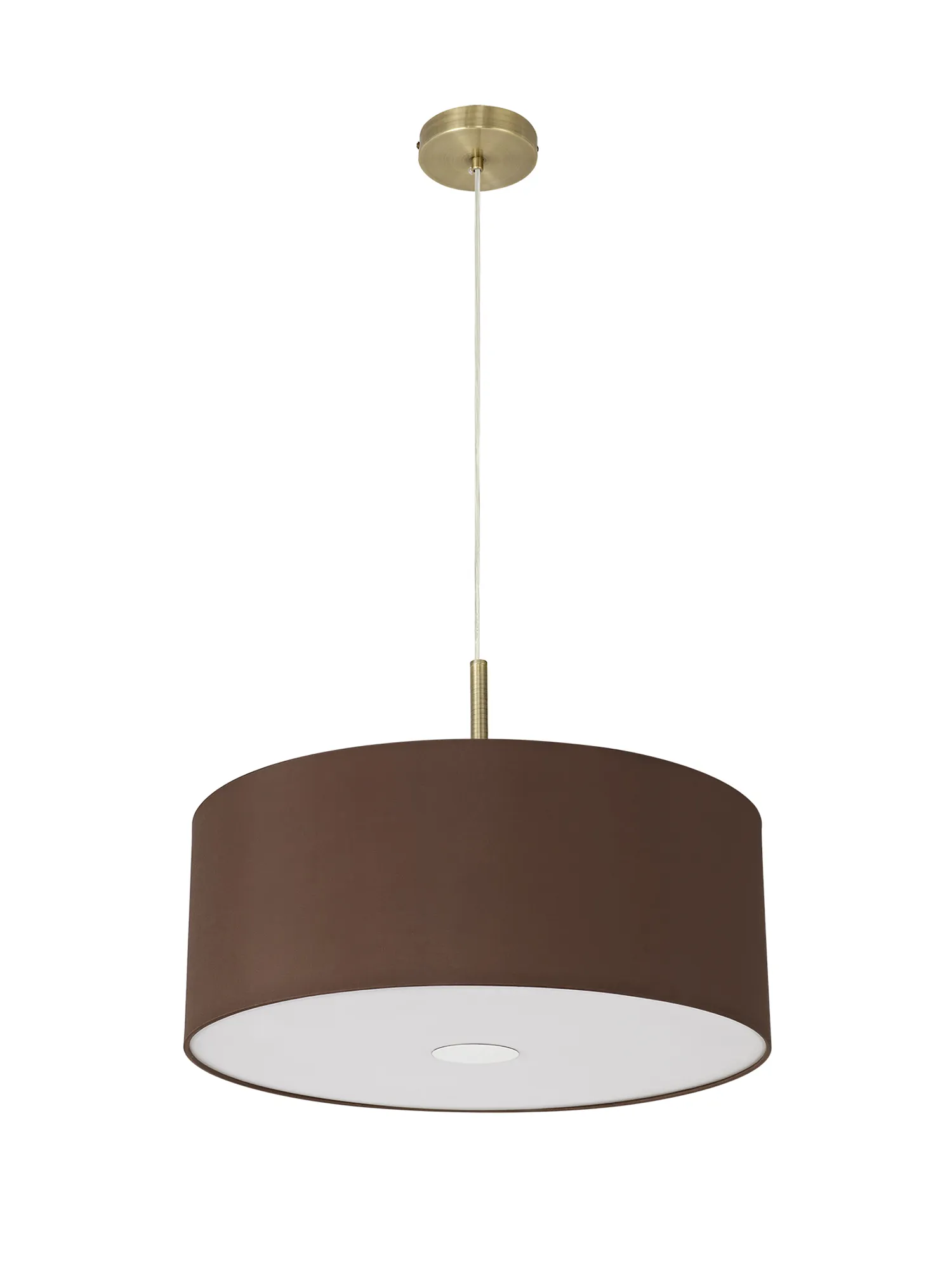 Baymont 50cm 3 Light Pendant Antique Brass, Raw Cocoa/Grecian Bronze, Frosted Diffuser DK0406  Deco Baymont AB RC